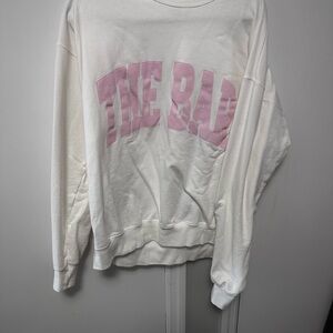 The Bar White and Pink Women's Sweater